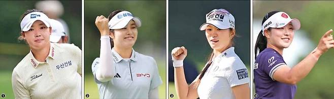 한국여자프로골프(KLPGA)투어 상금 1위 김민솔①과 대상 1위 서교림②이 16일부터 사흘 동안 경기 이천시 H1 클럽(파72)에서 열리는 아이스버그골프·서울신문 오픈에 나란히 출전해 상금왕과 대상을 놓고 격돌한다. 상금랭킹 3위 김민선③은 ‘림솔대전’에 균열을 내려 하고, 4위 유현조④는 2주 연속 우승과 시즌 3승을 노린다.  KLPGA 제공