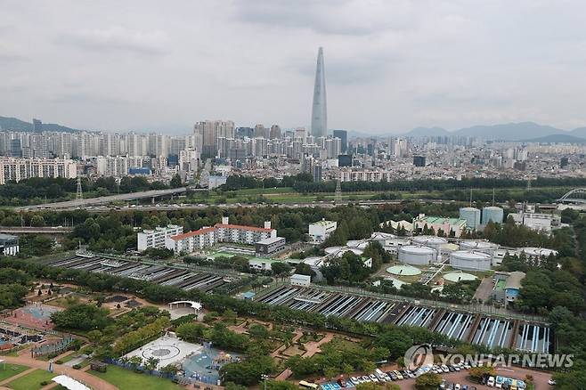 강남구 일원동 탄천물재생센터 부지의 모습. 연합뉴스