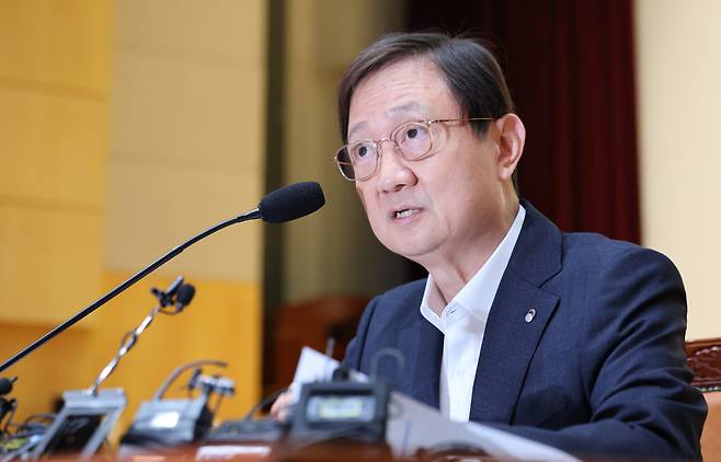 발언하는 이찬진 금융감독원장.(연합뉴스)