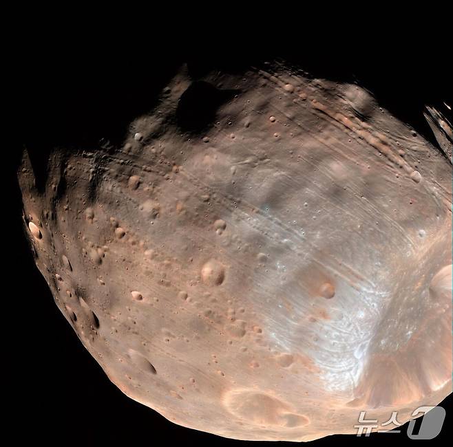 지난 2015년 11월 11일 미국 항공우주국(NASA)가 촬영한 화성 위성인 포보스(Phobos)의 표면. 2015.11.11 ⓒ AFP=뉴스1