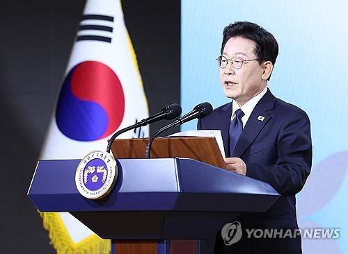 기념사 하는 이재명 대통령 [연합뉴스 자료사진]