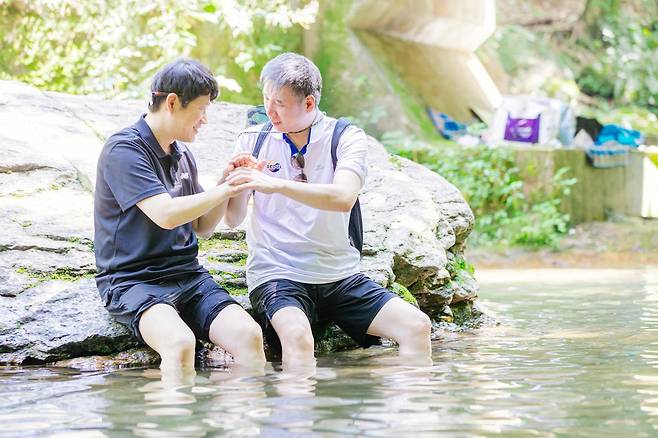 순창·광주 감성여행에 참여한 이영은 씨(오른쪽)의 모습.