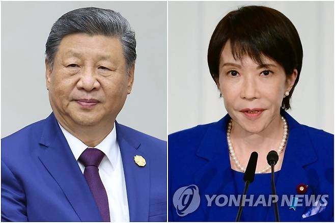 시진핑 중국 국가주석(왼쪽)과 다카이치 사나에 일본 총리 [타스·EPA=연합뉴스 자료사진. 재판매 및 DB 금지]