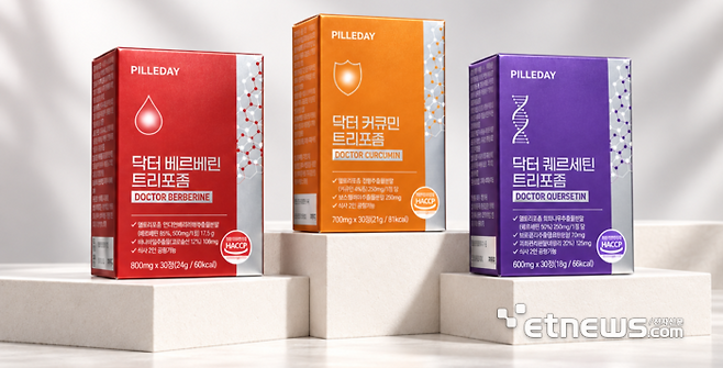 전문의가 설계한 필리데이의 '트리포좀' 3종.