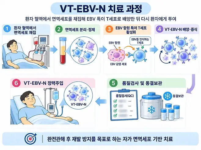 VT-EBV-N 치료 과정. 이미지=생성형AI