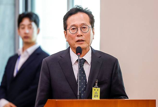 황교익 한국문화관광연구원장이 14일 문체위 국감에서 답변하고 있다.ⓒ뉴시스