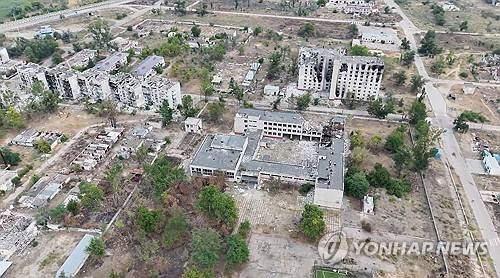 러시아가 점령 중인 우크라이나 도시 올레시키 [로이터=연합뉴스. 재판매 및 DB 금지]
