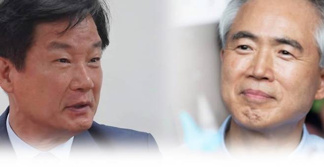 법무부 장관 후보군으로 압축된 더불어민주당 박균택 의원(왼쪽)과 양부남 의원. 두 사람 모두 고검장 출신으로 이재명 대통령의 사법사건 대응에 관여한 이력이 있다.