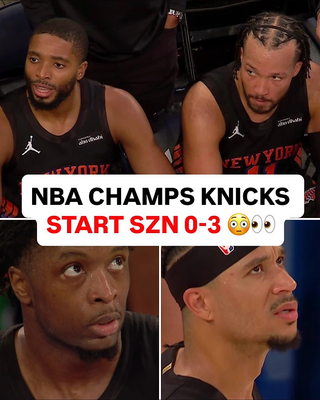 26일 매디슨 스퀘어 가든에서 열린 올랜도와의 2026~27 NBA 정규리그 홈경기서 패하며 개막 3연패에 빠진 뉴욕. 사진=블리처 리포트 SNS