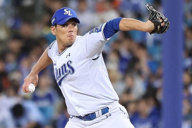 올 시즌 세이브 1위에 오른 삼성 마무리 김재윤. 사진 삼성 라이온즈