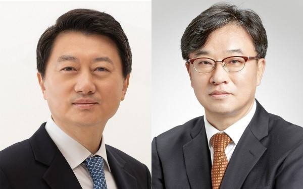 장호진 현대지에프홀딩스 대표이사 부회장, 박홍진 현대그린푸드 대표이사 부회장. [출처=현대백화점그룹]