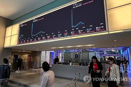 급락한 보베스파 지수 [AFP=연합뉴스]