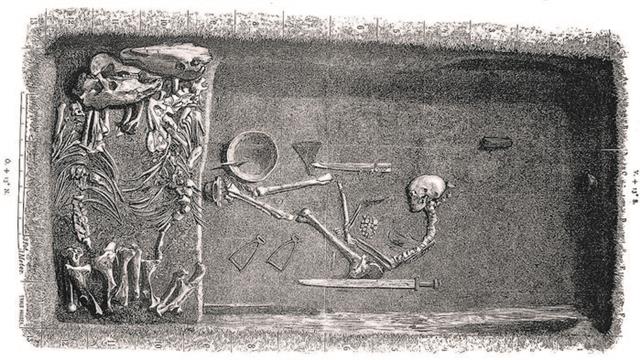 1889년 스웨덴 비르카섬에서 발굴된 10세기 유적은 전형적인 바이킹 전사의 무덤으로 알려져 있었는데 최근 고고학자들이 DNA 분석 등을 통해 무덤 속 매장자가 북유럽 신화에 나오는 전쟁의 여신 ‘발퀴레’처럼 여성이라는 사실을 밝혀냈다. 위키미디어 제공