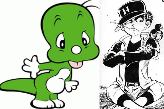 (왼쪽부터) 둘리, 까치.