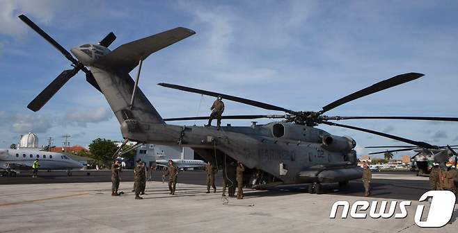 미군이 운용 중인 대형 수송헬기 CH-53E '슈퍼 스탤리온'(자료사진) © AFP=뉴스1