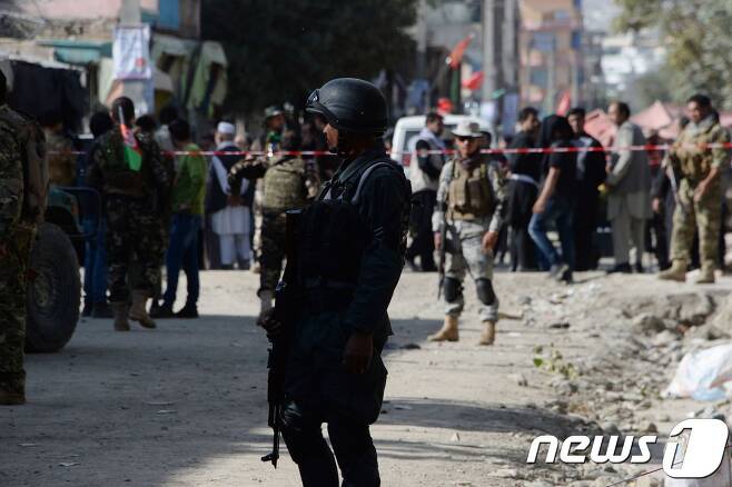지난 9월29일 카불 시아파 모스크 테러. (자료사진) © AFP=뉴스1