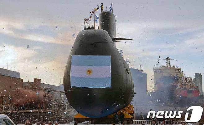 아르헨티나 해군 잠수함인 ARA '산 후안'의 행사 장면. © AFP=뉴스1