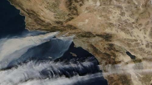 캘리포니아 산불 NASA 촬영 사진 [CNN 캡처]