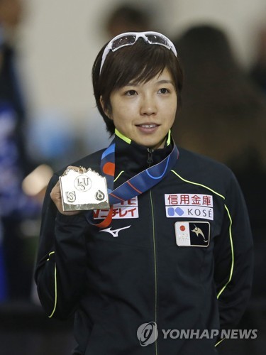여자 1,000ｍ 세계신기록을 세운 고다이라 나오(일본).(AP=연합뉴스)