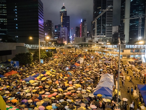 우산혁명은 2014년 9월부터 12월까지 약 79일간 이어진 민주화 운동이다./사진=플리커