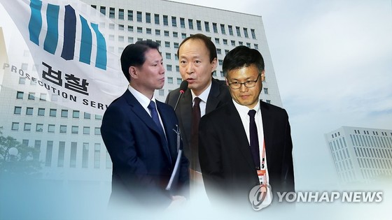 '문고리 3인방'으로 불린 안봉근·이재만·정호성 전 청와대 비서관, [연합뉴스]