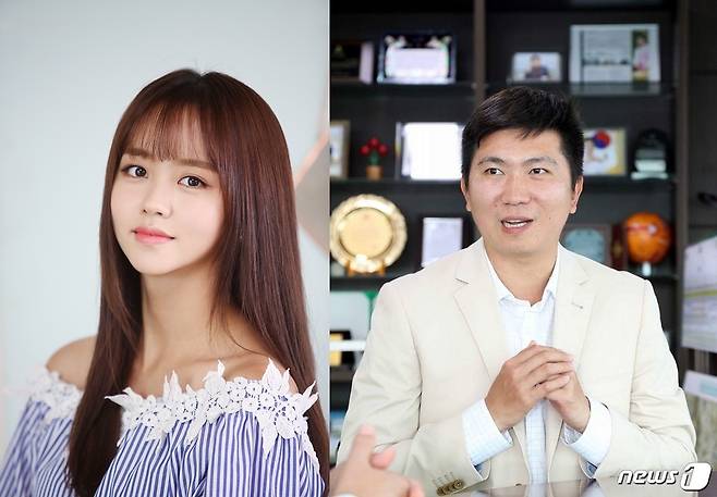 배우 김소현(왼쪽)과 유승민 국제올림픽위원회(IOC) 선수위원. 한국방문위 제공 © News1