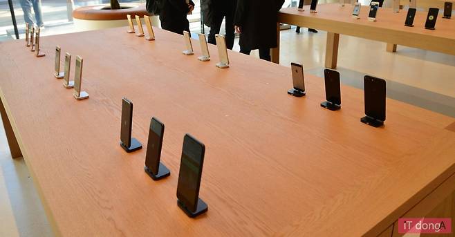 도난 방지 기능이 없는 아이폰 시리즈 테이블