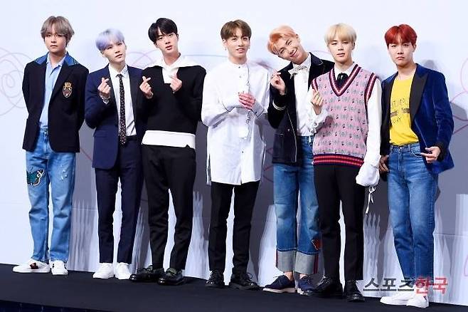 방탄소년단(지민·진·뷔·제이홉·슈가·RM·정국)/사진=스포츠한국DB