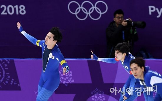 김민석(왼쪽), 정재원(오른쪽), 이승훈(밑) / 사진=아시아경제DB