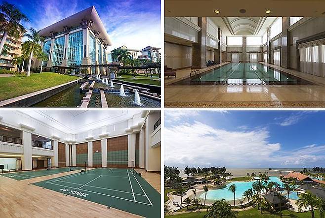 각종 부대시설과 호화로운 분위기의 엠파이어 호텔.