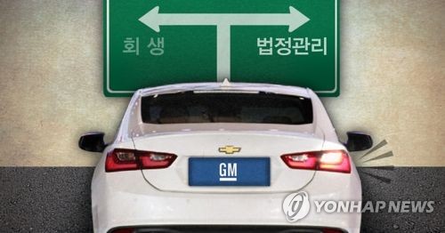 한국GM 법정관리 초읽기(PG) [제작 이태호] 사진합성, 일러스트