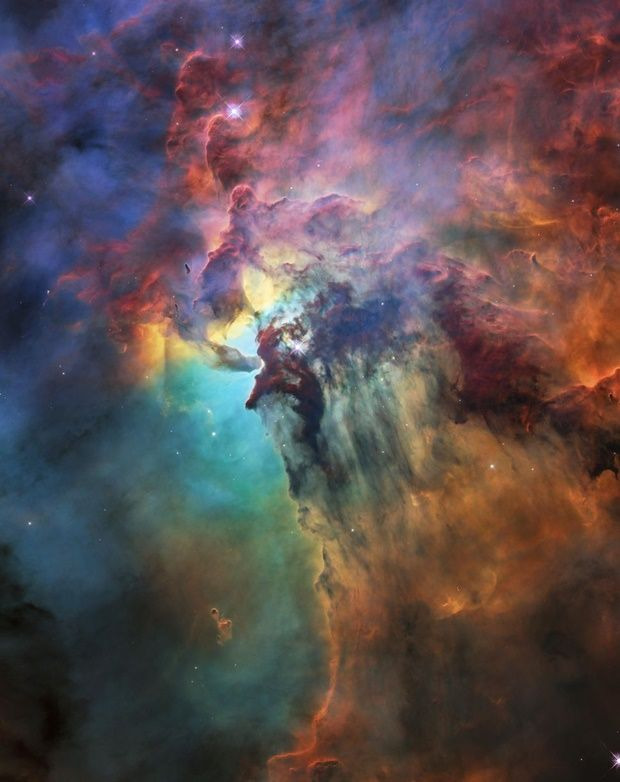 탄생 28주년을 맞은 허블 우주망원경이 놀라운 석호 성운(Lagoon Nebula) 사진을 공개했다. (사진=NASA, ESA, STScI)