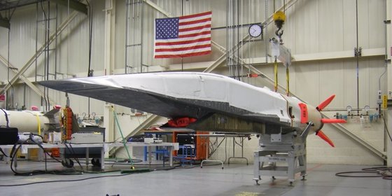 극초음속 무기 개발 테스트용으로 만들어진 미국의 X-51 웨이브라이더. [사진 미 공군]