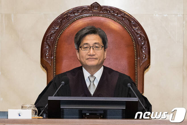김명수 대법원장  2018.4.19/뉴스1 © News1 유승관 기자