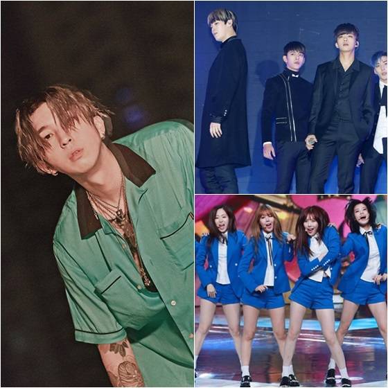 TS엔터테인먼트 고(故) 김태송 대표의 빈소를 조문한 슬리피(왼쪽 위부터 시계방향), B.A.P, 소나무 /사진=TS엔터테인먼트, 스타뉴스