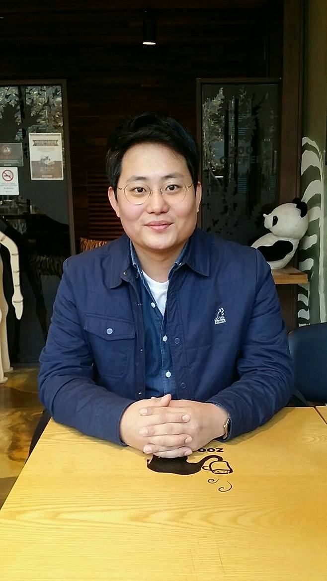 상암동에서 만난 김명정 캐스터 ⓒ김명정