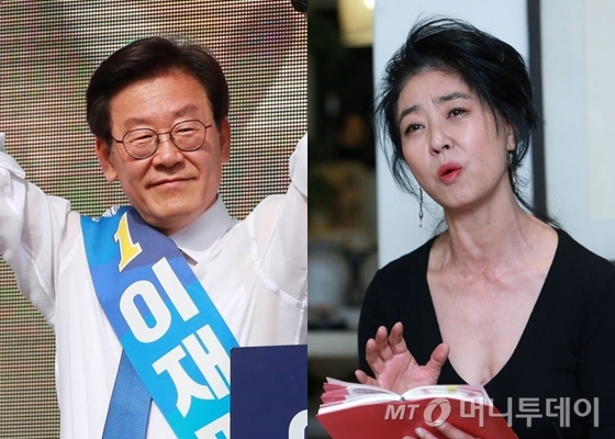 이재명 더불어민주당 경기도지사 후보(왼쪽)와 배우 김부선 /사진=머니투데이