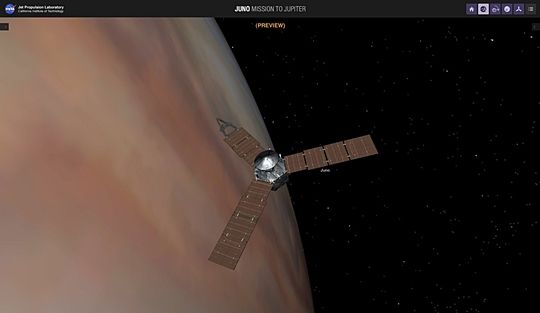 주노 탐사선이 목성 대적반에 가까이 다가가는 모습 (사진=NASA 주노 미션 트위터)