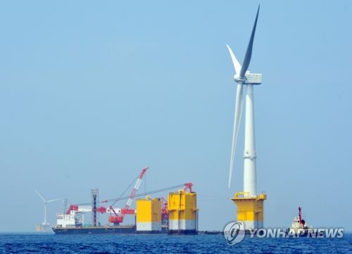 세계 최대급 해상풍력발전소(일본) [교도=연합뉴스 자료사진]