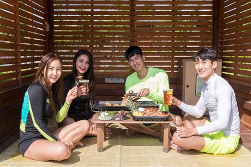 롯데워터파크의 ‘카바나 바비큐 존’. 사진제공|롯데월드