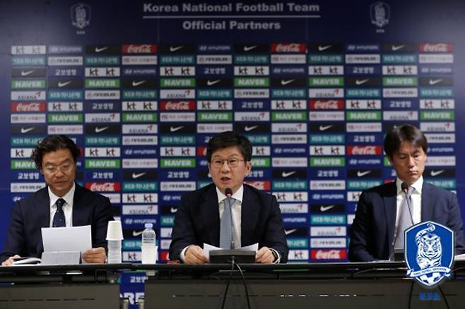 ▲ 한 마디도 속시원히 꺼내지 않은 정몽규 회장 ⓒ대한축구협회