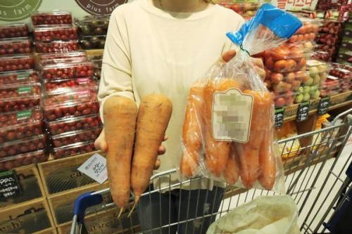 당근과 비닐봉지에 담긴 당근. 출처=녹색연합