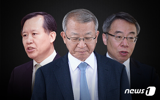 박병대 전 대법관(왼쪽) 양승태 전 대법원장(가운데) 임종헌 전 법원행정처 차장(오른쪽)© News1 이은주 디자이너