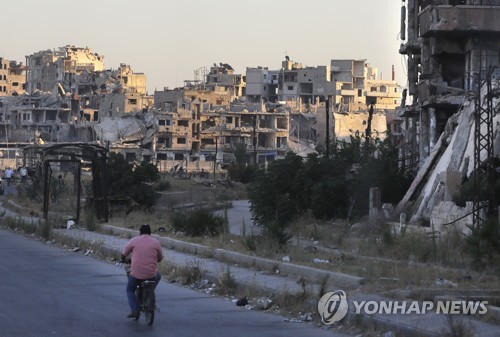 시리아 내전으로 폐허가 된 도시 [AP=연합뉴스 자료사진]