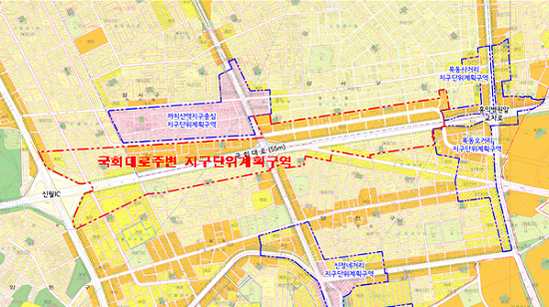 국회대로 지하화 및 상부공원조성 지역과 지구단위계획 구상 /사진=서울시