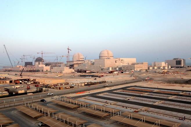 한전컨소시엄이 아랍에미리트에 건설 중인 바라카 원자력발전소. 한국전력 제공