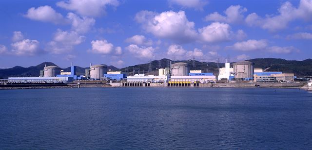경북 경주에 있는 월성 원자력본부 전경. 오른쪽부터 차례로 1~4호기다. 한국수력원자력 제공