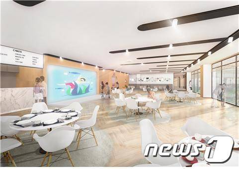 자연 채광이 가능한 고덕 아르테온의 맘스카페(현대건설 제공)© News1
