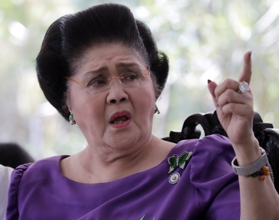 최근 부패 혐의로 77년형을 선고 받은 필리핀의 전 영부인 이멜다 마르코스. [EPA=연합뉴스]