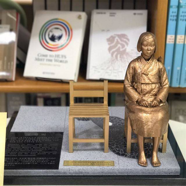 0가로, 세로 30㎝크기의 소녀상은 일본 대사관 앞 소녀상을 약 1/5 크기로 축소한 것이다. 학교 도서관이나 화단, 학생들과 함께하는 공간에 세워졌다. 주먹도끼 제공